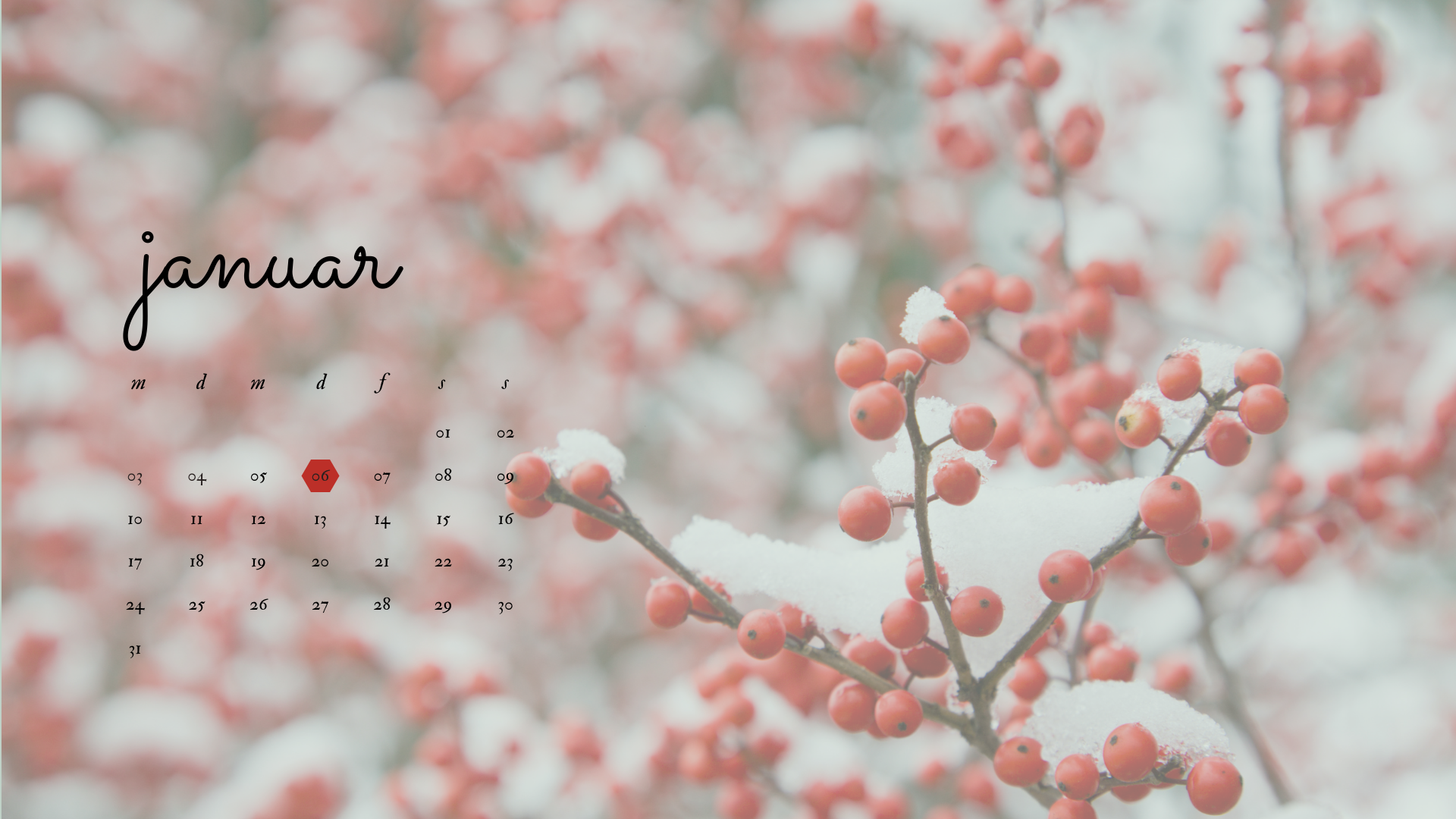 Januar Desktop Hintergrund